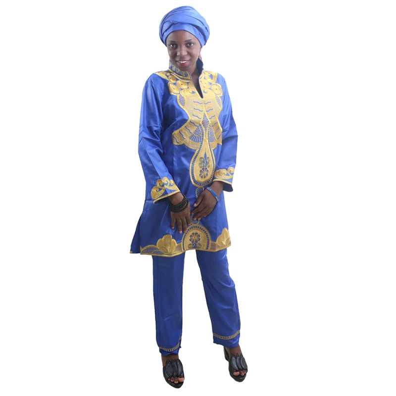 Женский комплект одежды MD из топа и штанов в африканском стиле платье с вышивкой