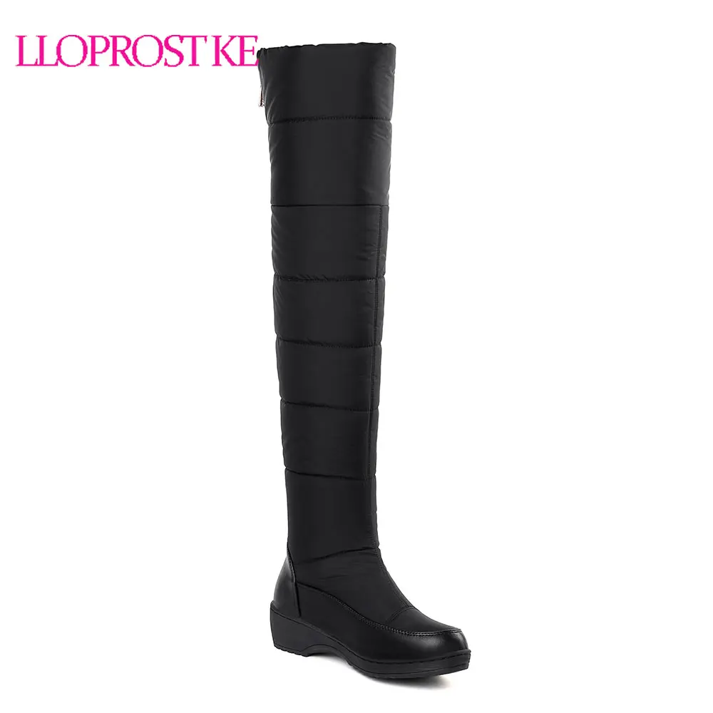 Lloprost ke 2020 New keep Warm Snow Boots For Women Platform Shoes Thigh High Zip Thick Fur Over The Knee EUR Size | Обувь