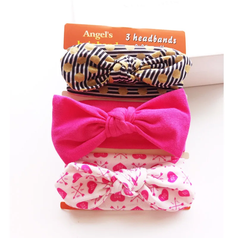 3pcs/set Baby Hair Band Newborn Toddler Elastic Flower Headband Cotton Bowknot Haarband For Girls Headwear Accessories KF15 | Детская