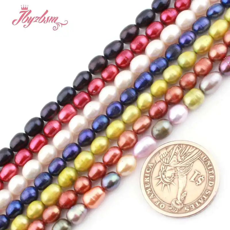 

6-7mm Freefrom Mutil-Color Culture Freshwater Pearl Stone LooseBeads 14.5"For DIY Necklace Bracelet Jewelry Making,Free Shipping