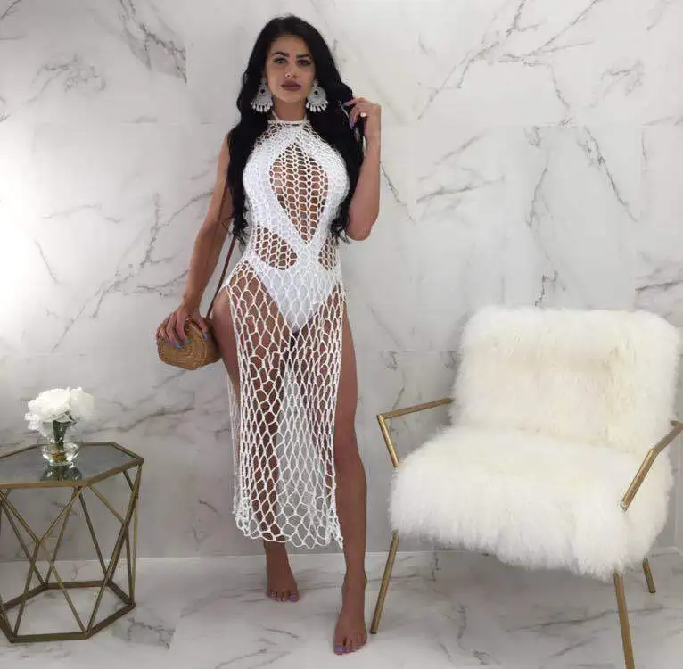 Летний сетчатый Купальник для женщин купальный костюм цельное платье бикини Пляжное Платье|Пляжная одежда|