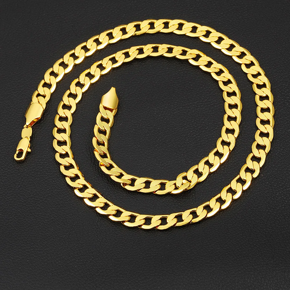 Ожерелье в стиле хип хоп для мужчин серебряное и Золотое однотонное панцирное