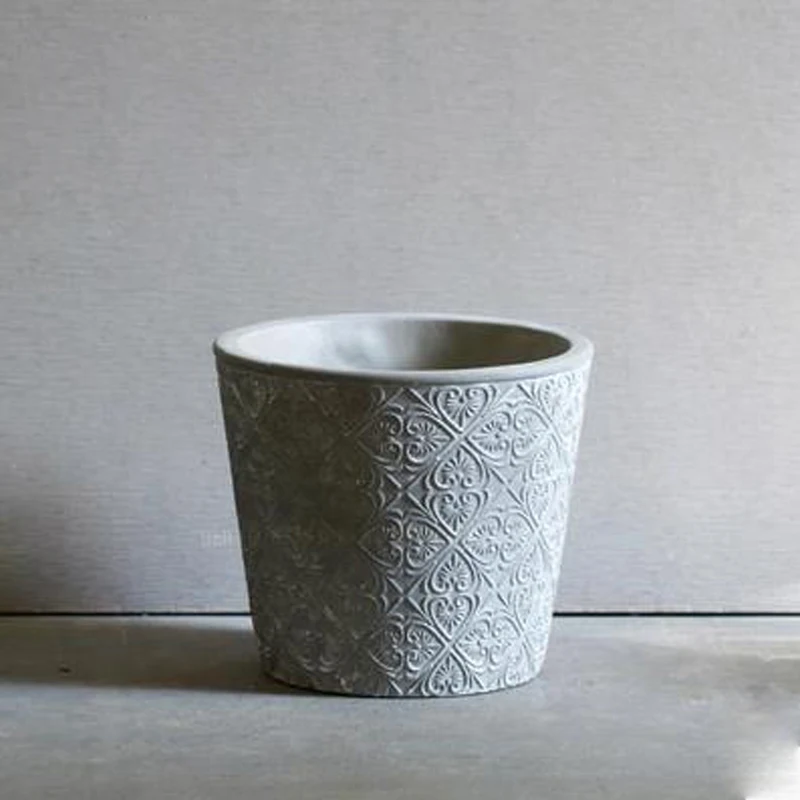 Круглая силиконовая форма для цементных цветочных горшков украшения дома