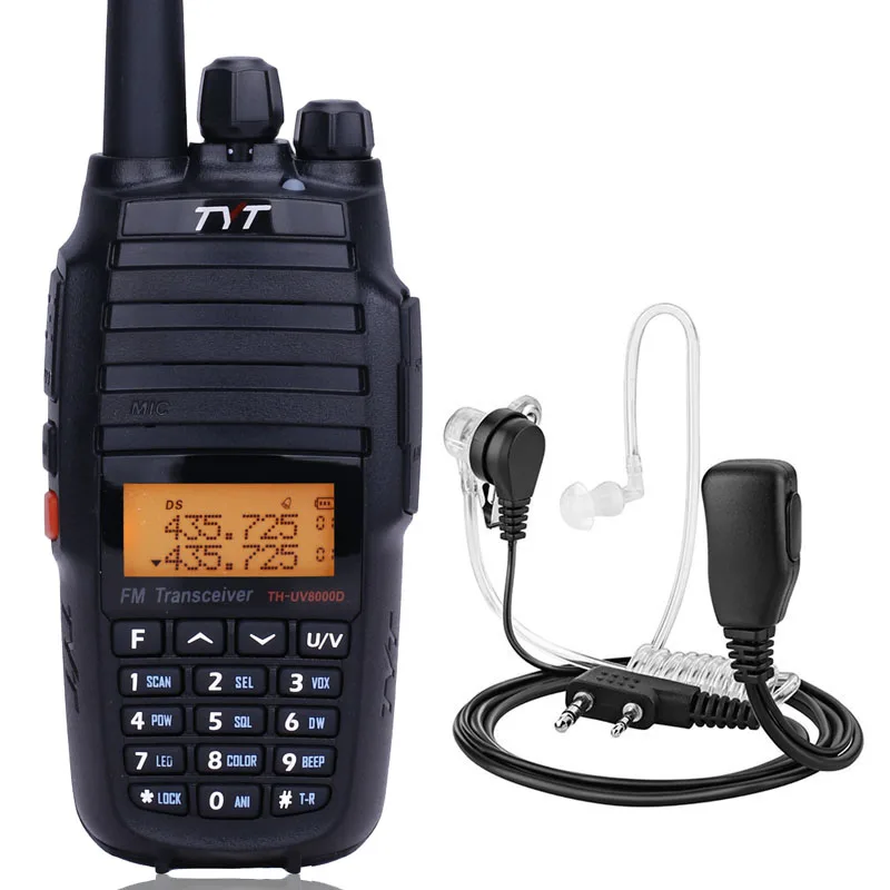 Обновленная версия TYT TH-UV8000D 10 Вт перекрестный репитер рация 3600 мАч VHF UHF двухдиапазонный любительский радиоприемник TYT UV8000E - Цвет: add ac headset