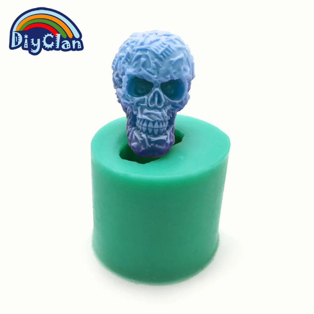 DIY череп свеча силиконовая форма для торта пудинга желе десерт шоколадные формы 3D