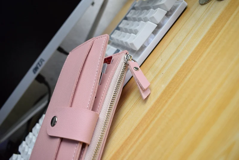Женский длинный кошелек из искусственной кожи, красный кошелек porte feuille femme, Женский кошелек, клатч для денег, Женский кошелек billetera mujer carteras