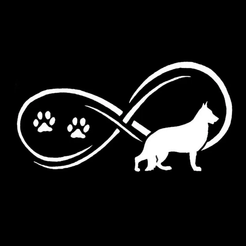 17 8*9 см немецкая овчарка собака лапа печать окно декоративная наклейка