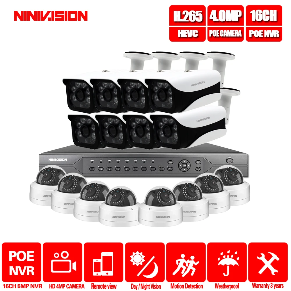 Комплект наружного видеонаблюдения 16 каналов 4K POE NVR 5 Мп 3 P2P облачная Onvif FTP CCTV ИК IP