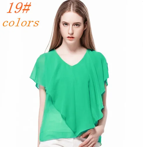 

2022 Summer New women' blouse & shirts, fashion chiffon shirts,ruffles v-neck shirt,vestidos femininos