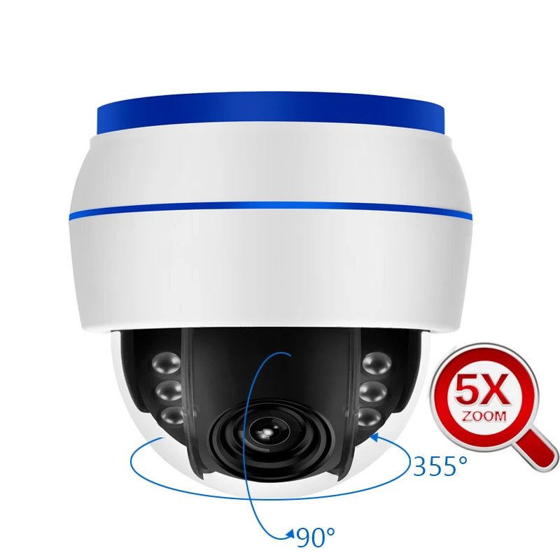 5X Zoom 2 7 13 5 мм Беспроводная скоростная купольная PTZ ip камера Wifi HD 1080P 960P Автофокус