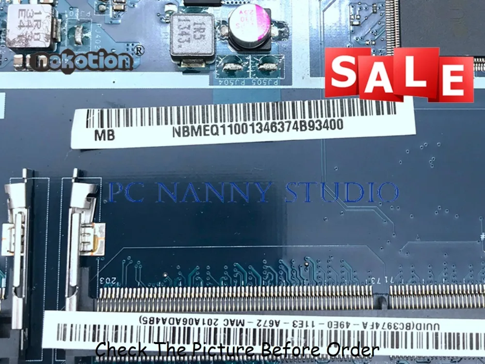 PCNANNY NBMEQ11001 для acer E1-570G NV570P материнская плата ноутбука Z5WE1 LA-9535P 2117U 1 8 ГГц DDR3