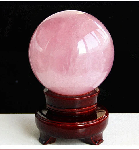 Элегантный кристалл натуральный шар украшения-натуральный розовый хрустальный |