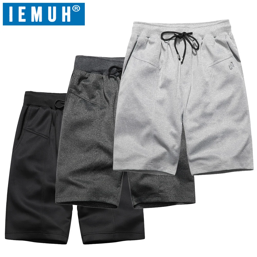 Новые повседневные шорты IEMUH брендовые летние мужские подходят однотонные