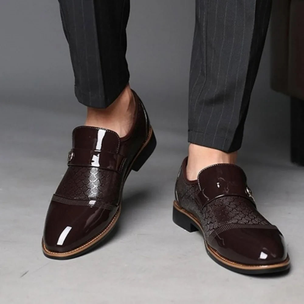 2019 Fashion men casual shoes Business Leather Shoes Casual Pointed Toe Shoe Male Suit loafers High Quality Men | Обувь