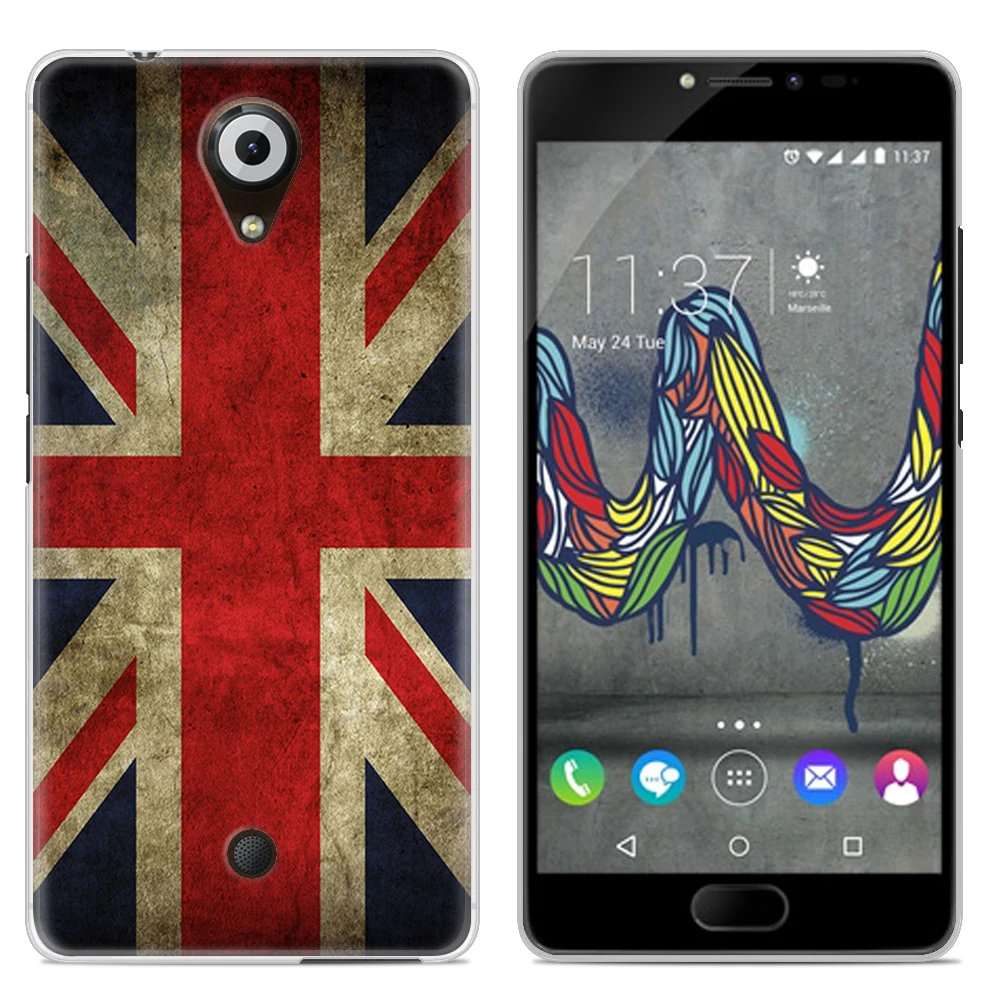 Чехол для Wiko U feel 5 0 дюйма Роскошный чехол из ТПУ с рисунком UFeel мягкий силиконовый