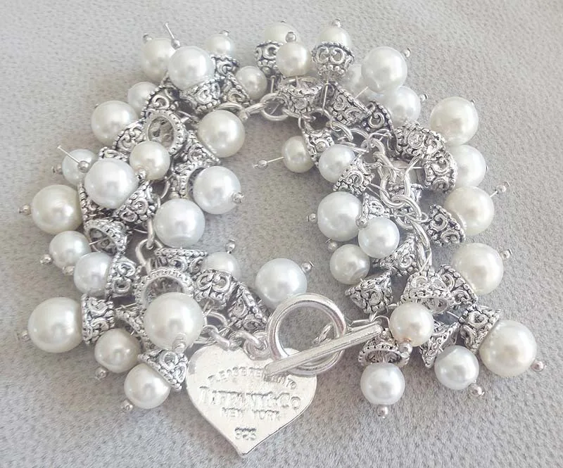 Белый Кремовый перламутровый браслет Очаровательная ссылка|mother of pearl bracelet|mother