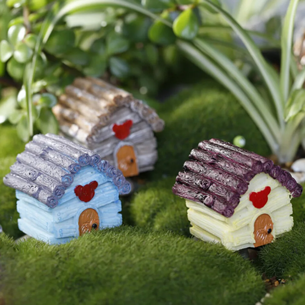3 вида стилей каменный дом Сказочный Сад миниатюрюра ремесло микро пейзаж с