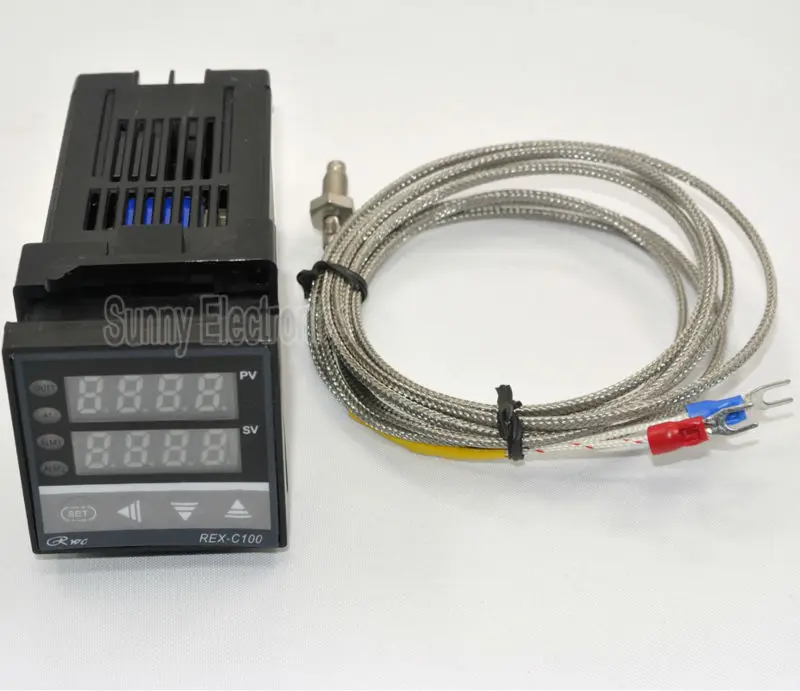 

Dual Digital PID Temperature Controller REX-C100 with thermocouple K, Relay Output free shipping
