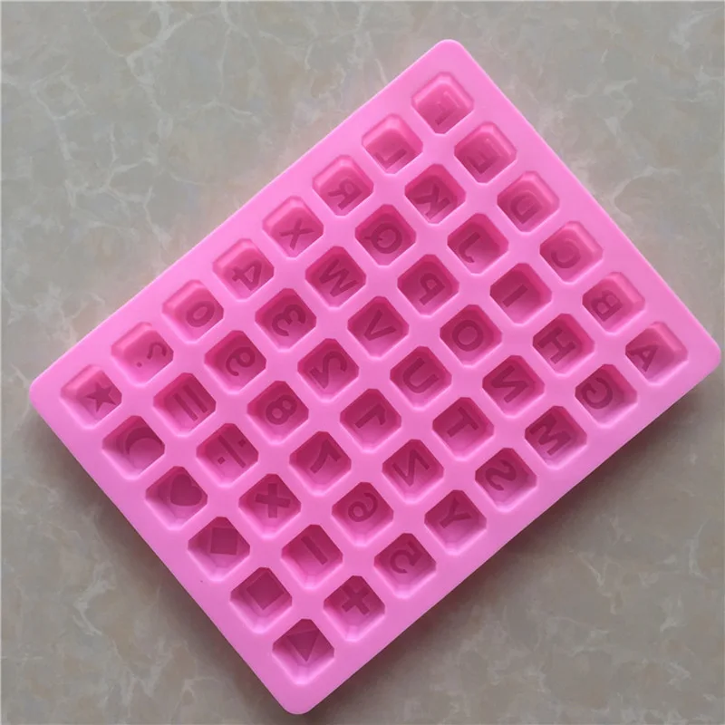48 букв + цифр символ алфавита силиконовые формы для шоколада Diy мыла ручной