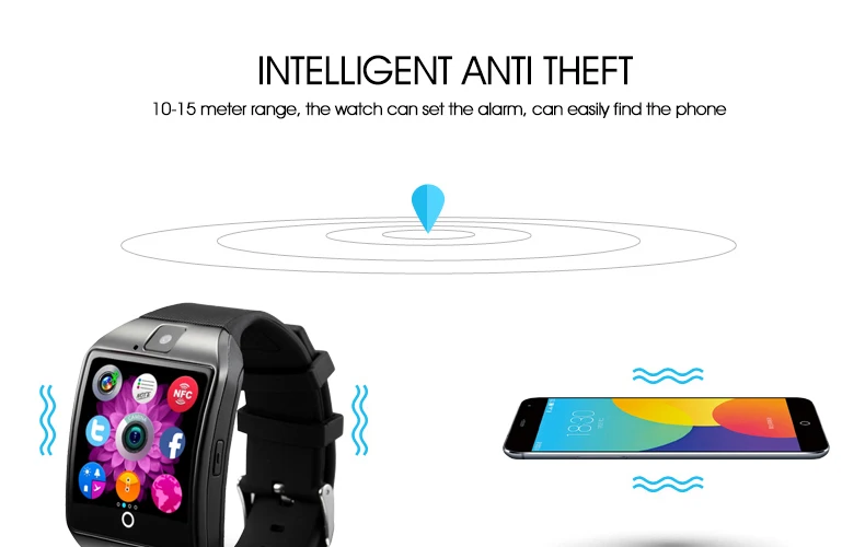 DHL оптовые смарт-часы с Q18 с Sim и TF слот для карт нажмите сообщение Камера Bluetooth Подключение Android телефон лучше, чем DZ09 A1