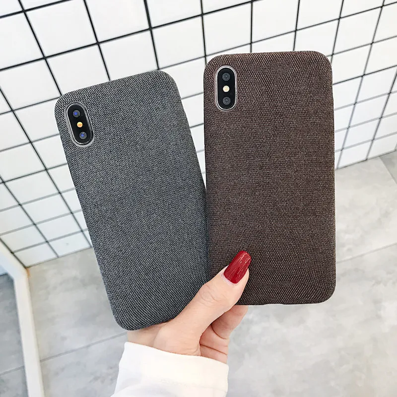 Moskado однотонный тканевый чехол для iphone 7 XS MAX XR X холщовый чехол для телефона для iphone 6 6s 7 8 Plus Мягкий чехол теплый плюшевый тканевый чехол