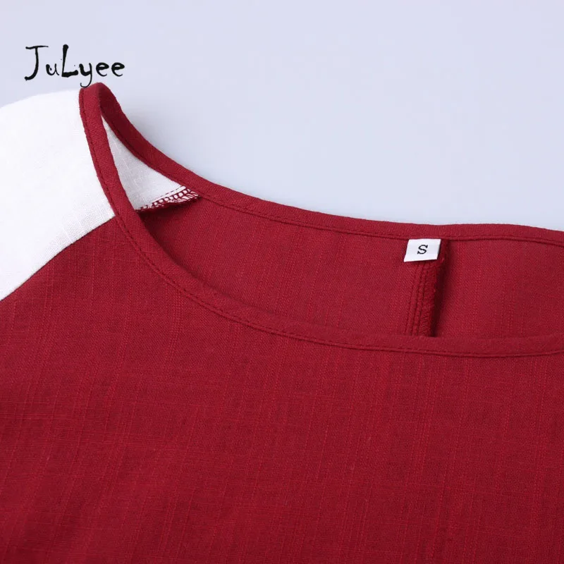 Julyee Лоскутная Свободные длинное платье женская одежда Разделение Винтаж осень