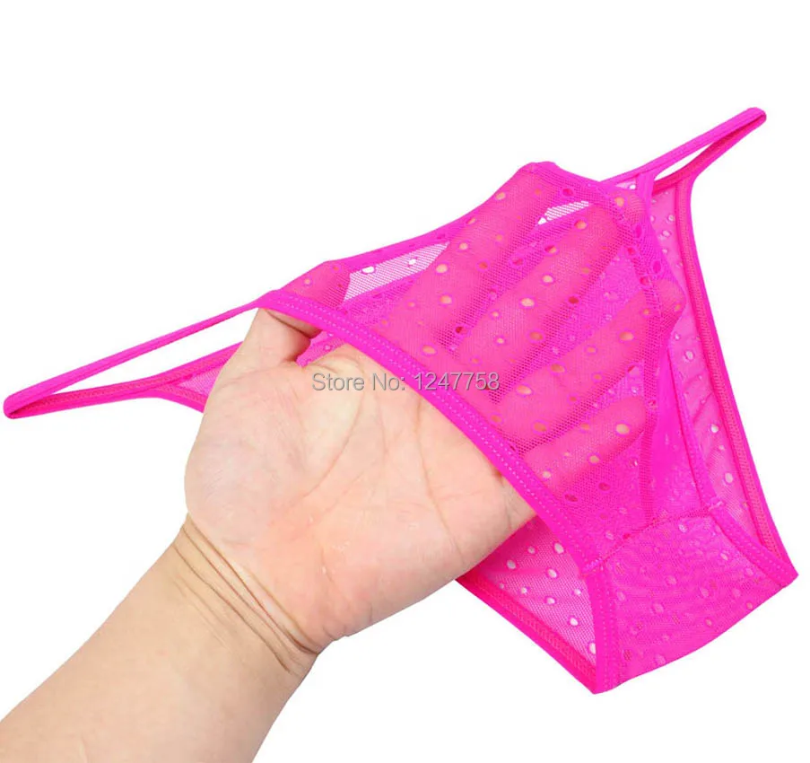 Сексуальное мужское прозрачное жаккардовое кружевное бикини стринги нижнее