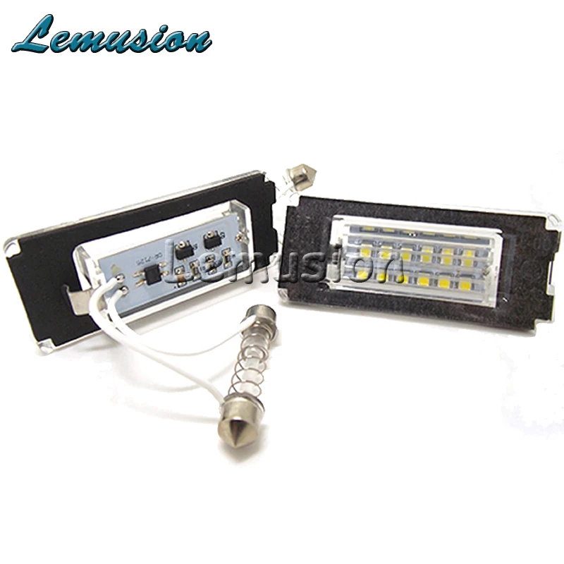1 пара Автомобильный светодиодный светильник номерного знака 12 В белый SMD LED canbus