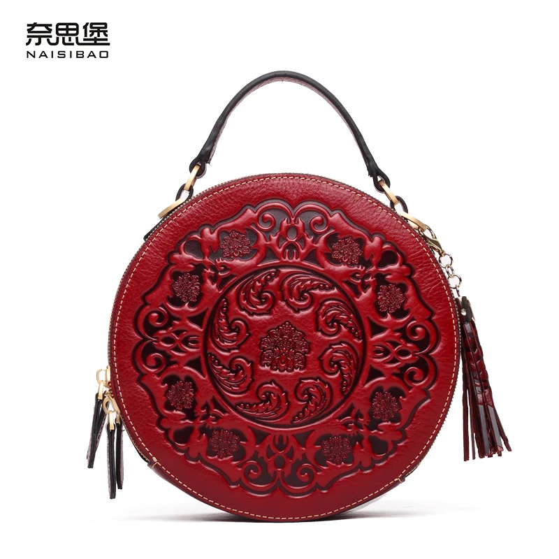 Высококачественная женская модная сумка из натуральной кожи в китайском стиле