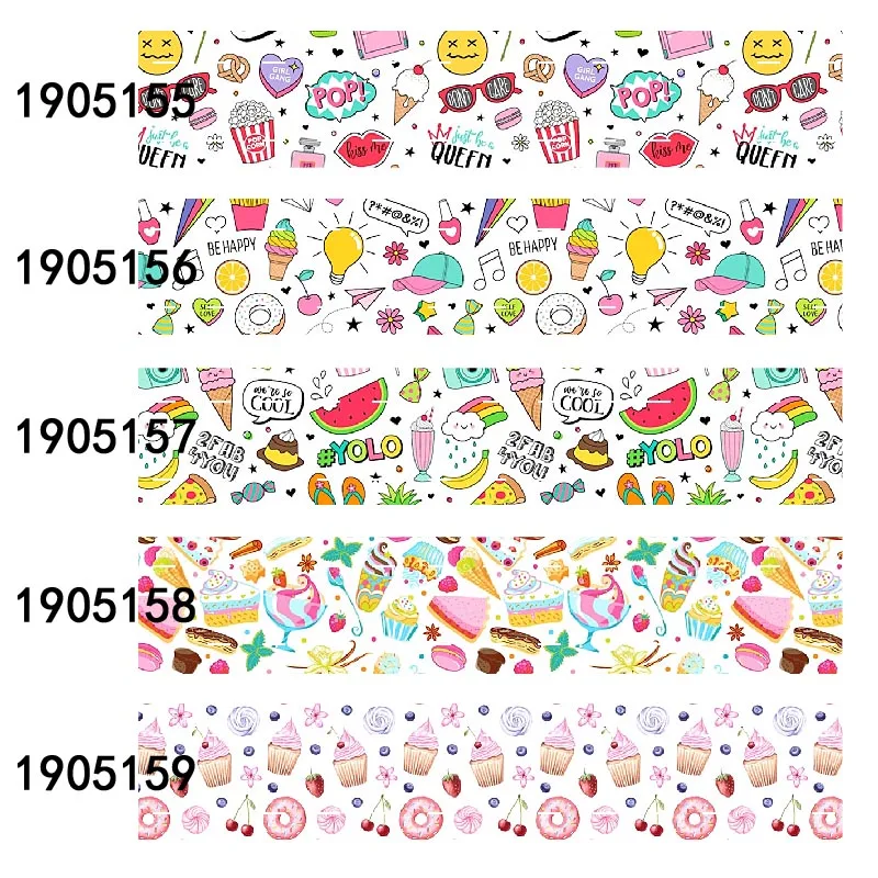(50 ярдов/Лот) жаркое лето пляжный отдых дизайн фруктов и с принтом мороженое