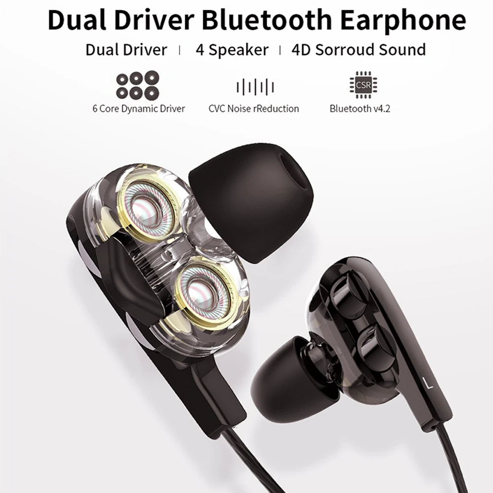 Langsdom LD4, Двойные стерео наушники, Bluetooth, беспроводная гарнитура, игровая, Спортивная, Шейная, наушники с микрофоном, наушники с шумоподавлением