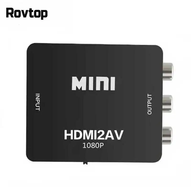 Rovtop HDMI К AV скейлер адаптер HD видео конвертер коробка к RCA AV/CVSB L/R 1080P HDMI2AV Поддержка