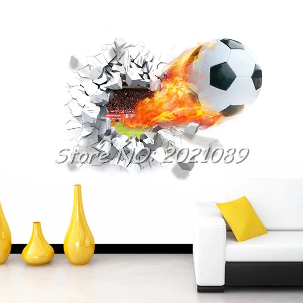 Новинка 2016 новинка яркая 3D наклейка домашний декор спортивный футбольный