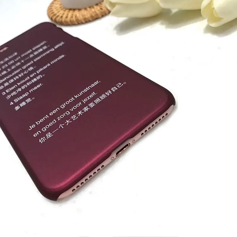 TIZQK Luxury Hard Plastic Back Case For iphone 6 6s 7 8 plus Anti-knock Plain Phone Covers Fitted Coque |