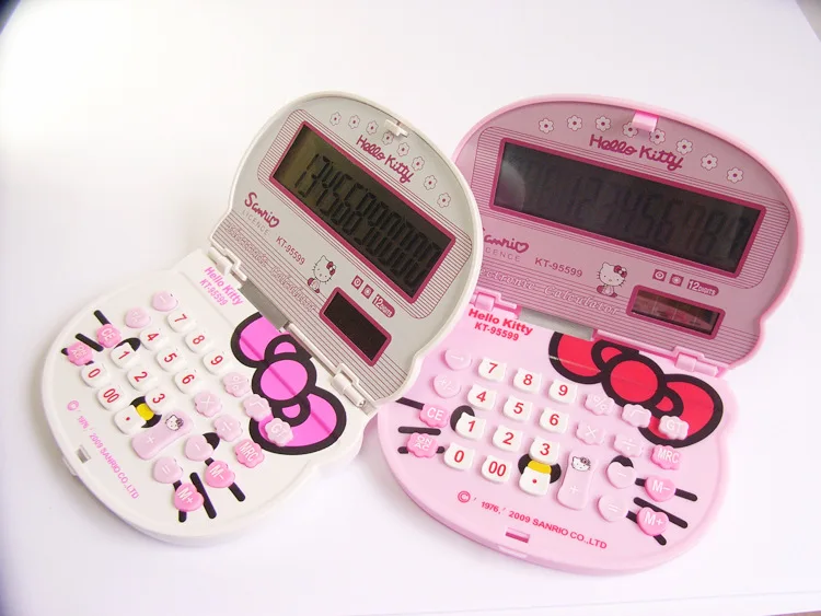 send color randomly Милый HelloKitty базовый настольный электронный калькулятор 12 цифровой калькулятор - Цвет: send color randomly