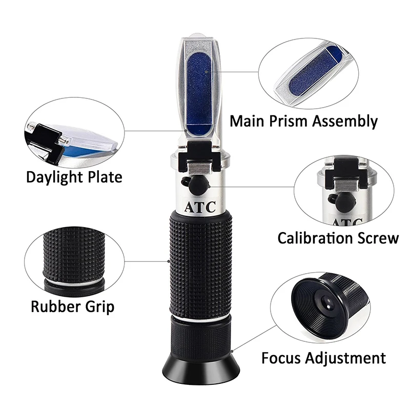 Рефрактометр Brix пивной сусла и счетчик вина двухмасштабный гравитационный 1 000 120