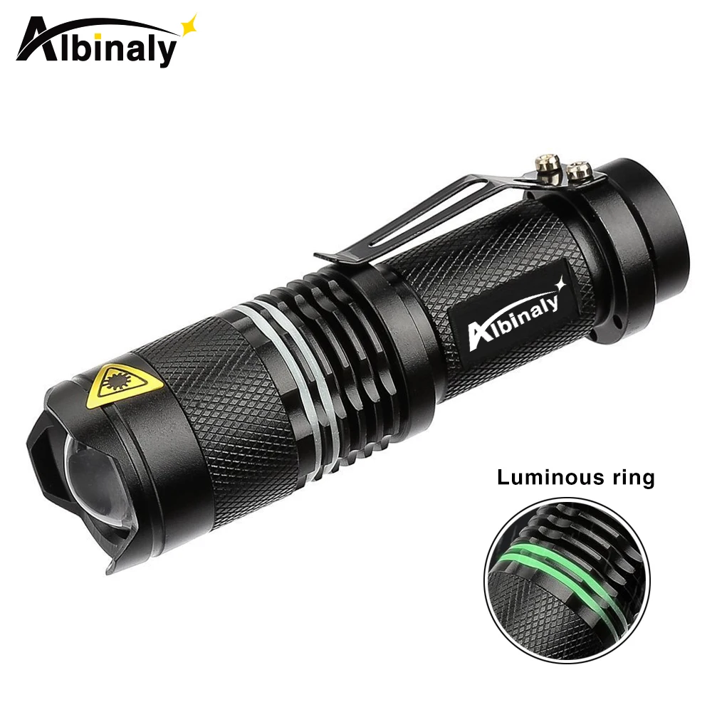 

Super bright LED Flashlight Mini Zoomable Torch 3 lighting modes Bicycle Light For night riding, camping, adventure, etc.