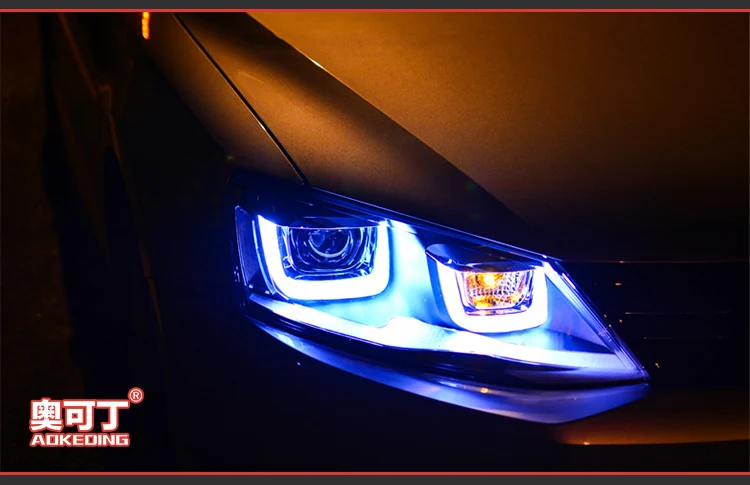 AKD автомобильный Стайлинг Головной фонарь для VW Jetta фары 2011- Jetta Mk6 СВЕТОДИОДНЫЙ Фонарь Ангел глаз Drl Hid биксенон авто аксессуары