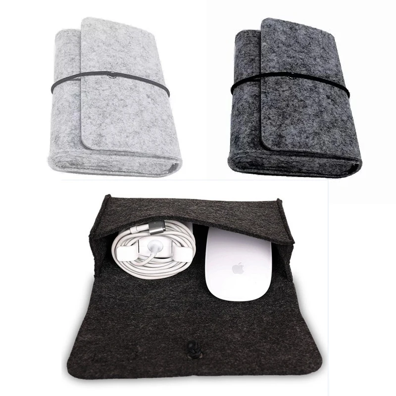 3 цвета мягкий шерстяной войлок USB зарядка рукав сумка для ноутбука мыши защитный