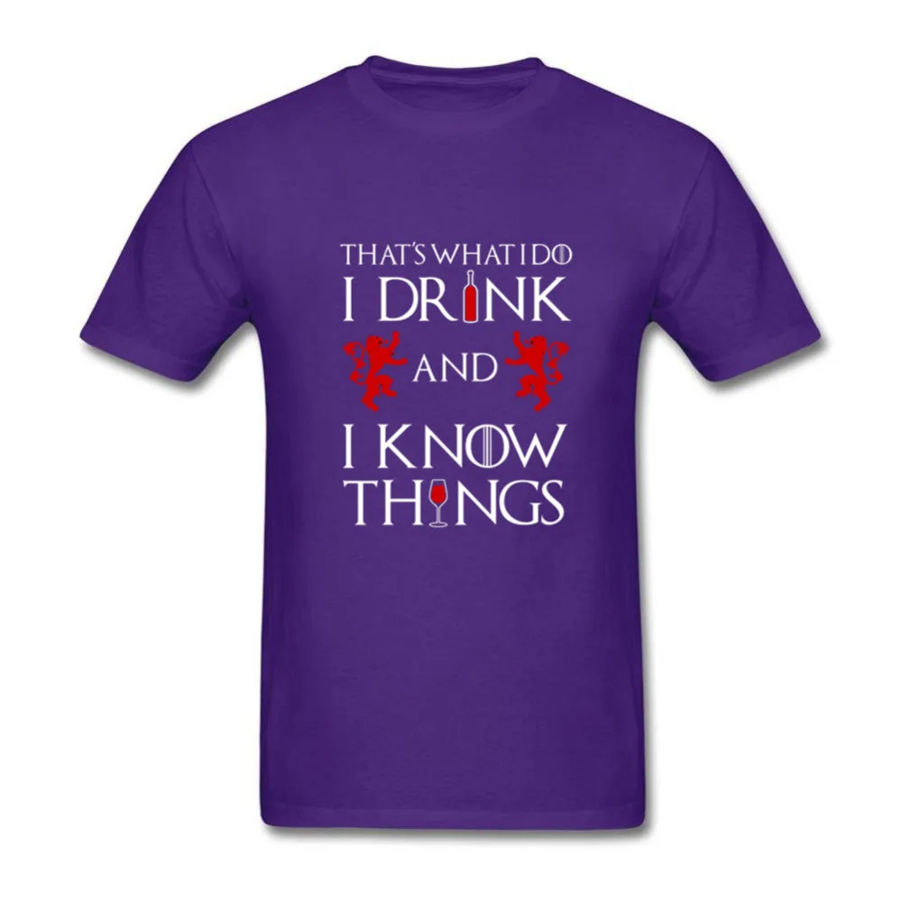 What I Do Drink and know Things Men Beer T-Shirt Cool White Plus Size Short Sleeve fear of god vlone Men's O-Neck T Shirts | Мужская