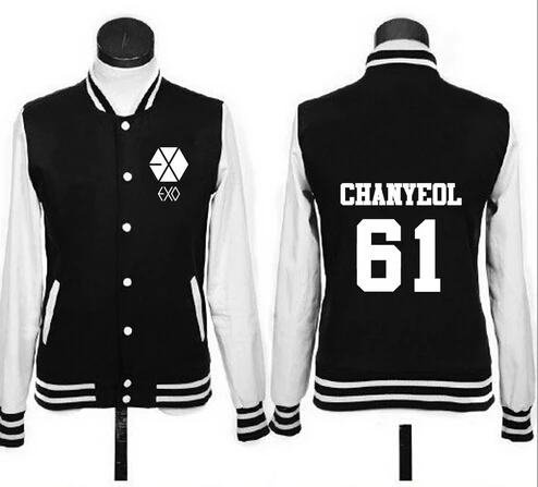 2016 new EXO Fleece Hoodies fashion clothing cotton jacket baseball uniform game | Женская одежда