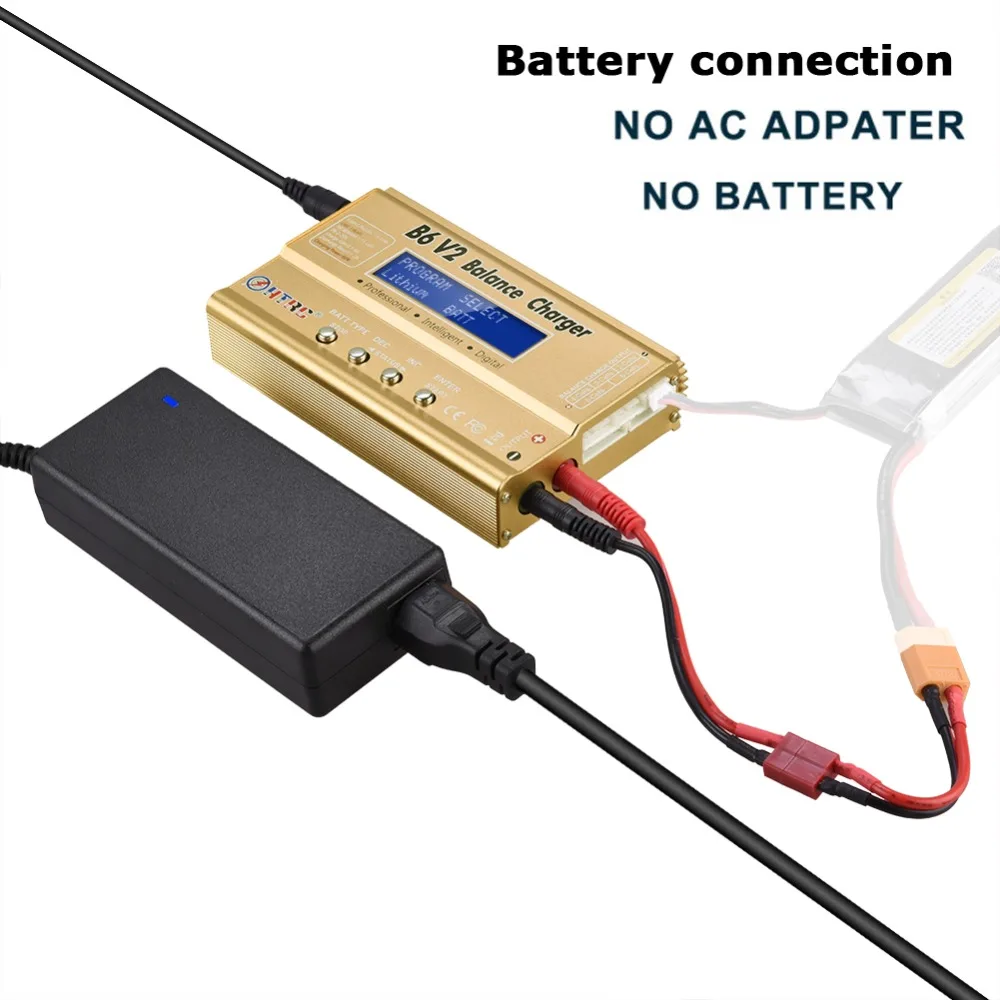 HTRC B6 V2 80 Вт Зарядное устройство для литий полимерных аккумуляторов + набор