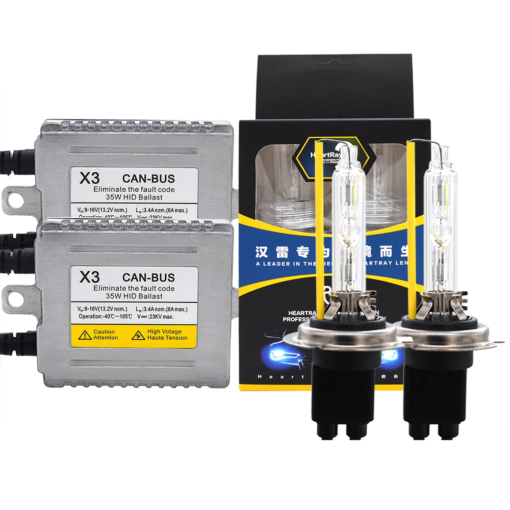 AC 35 Вт Canbus HID ксенона ДЛТ X3 35 Вт Canbus балласт HeartRay H1 H7 4500 К 5500 К 6500 К HID лампы H11 9005 D2H фар автомобиля комплект