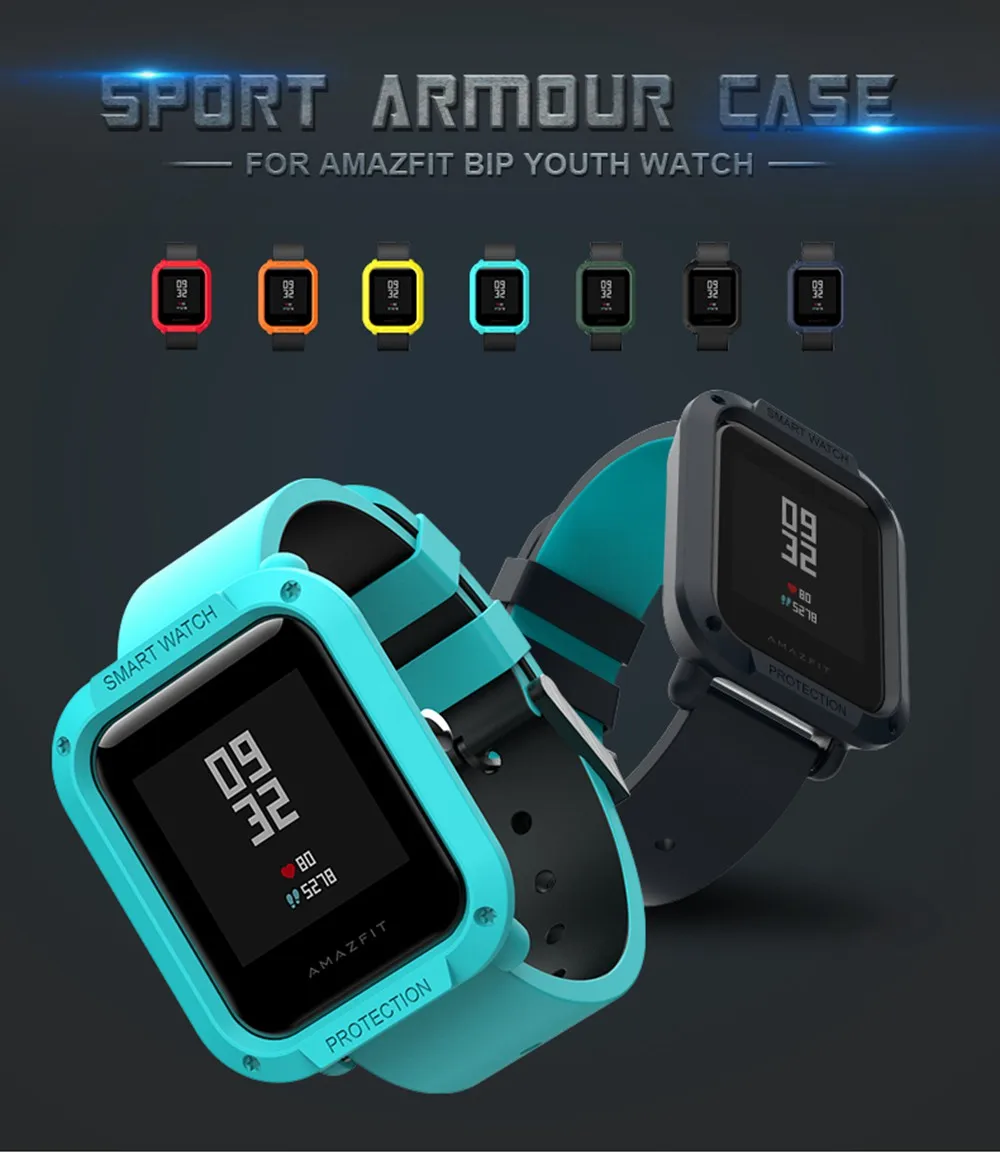 Замена Рамки Жесткий протектор Часы чехол для Huami AMAZFIT Bip молодежный Спорт Замена легкий защитный корпус чехлы