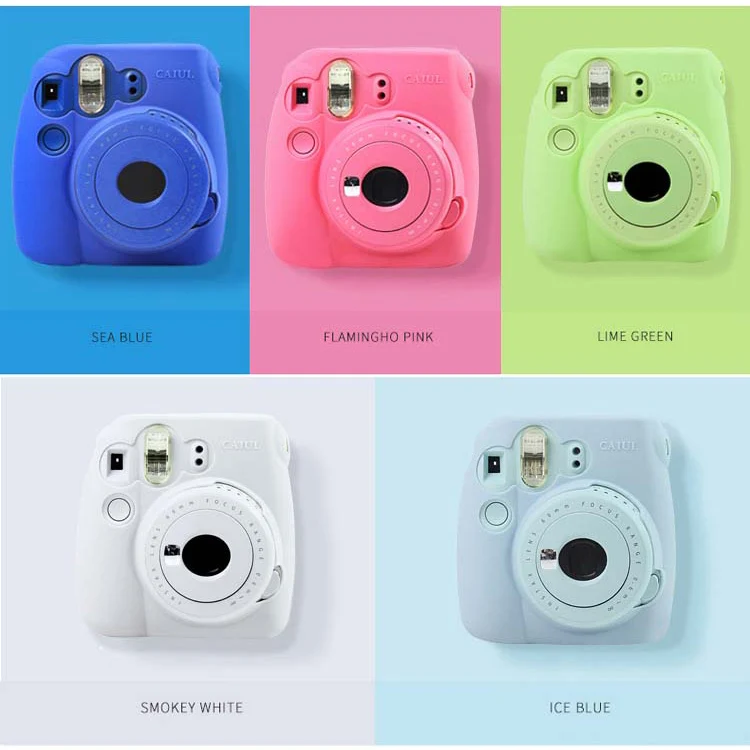 CAIUL чехол для камеры моментальной печати для Fujifilm Instax Mini 9 Mini 8 8+ чехол, Классический фосфоресцирующий желеобразный чехол для камеры