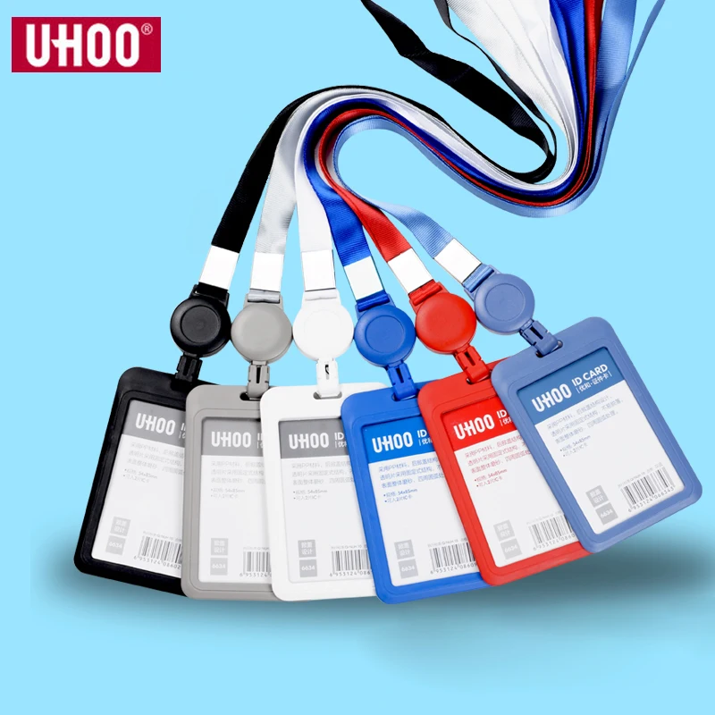 UHOO новый пластиковый выдвижной держатель для удостоверения личности на шею|card
