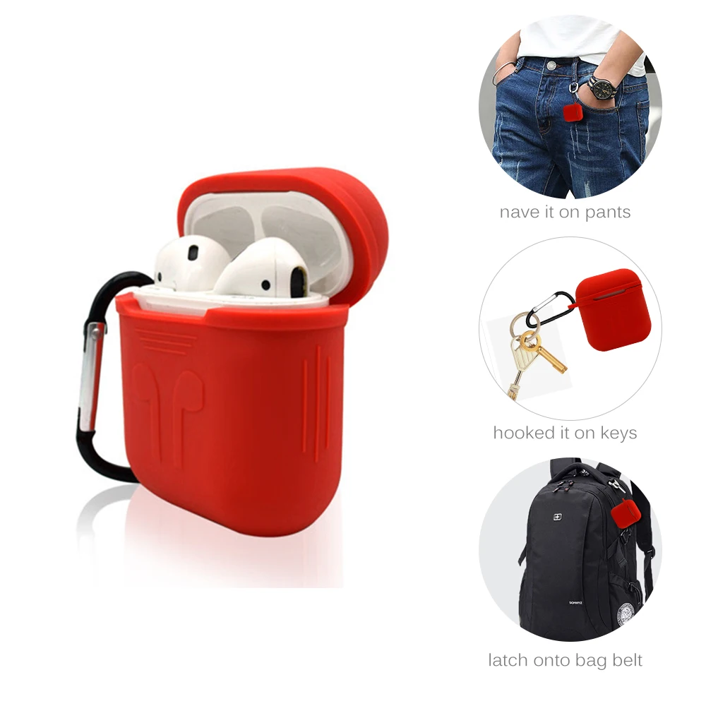 Мягкий силиконовый чехол для наушников Airpods защитный ударопрочный