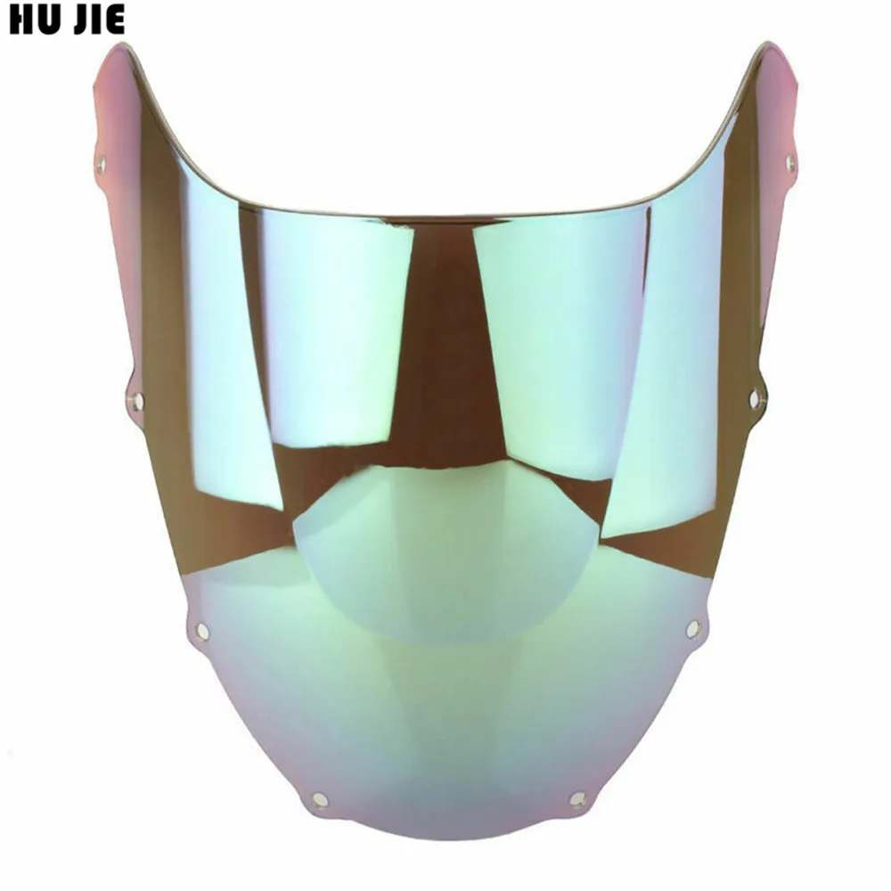 e Мотоцикл двойной пузырь ветрового стекла экран для 1998 1999 Kawasaki Ninja ZX-9R ZX9R ZX 9R ZX900C 900 C черный Иридий - Цвет: e