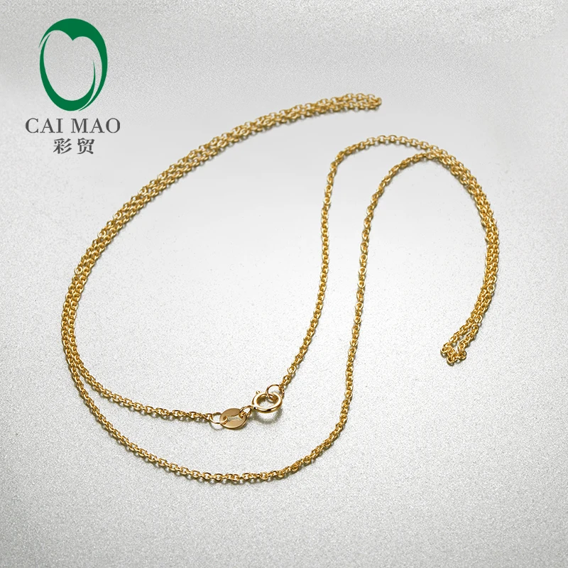 Caimao дамы 14kt желтое золото звено цепи ожерелье 2" около 50 см
