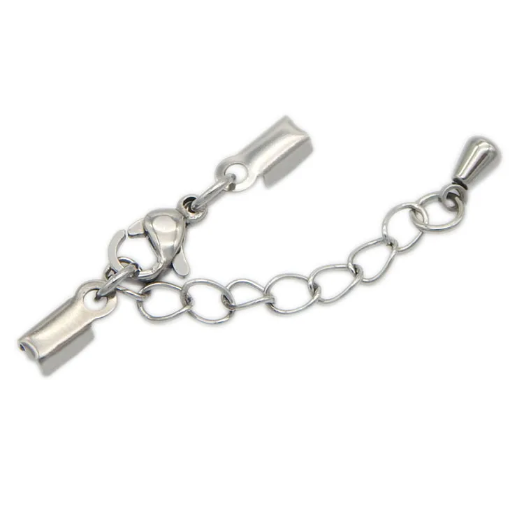 Концевики из нержавеющей стали застежки-карабины удлиненные каплевидные цепи